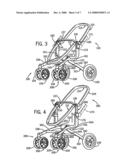 Stroller with Seat Height Adjustment diagram and image