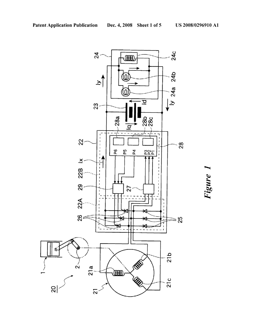 POWER GENERATION CONTROL DEVICE AND VEHICLE HAVING THE SAME - diagram, schematic, and image 02