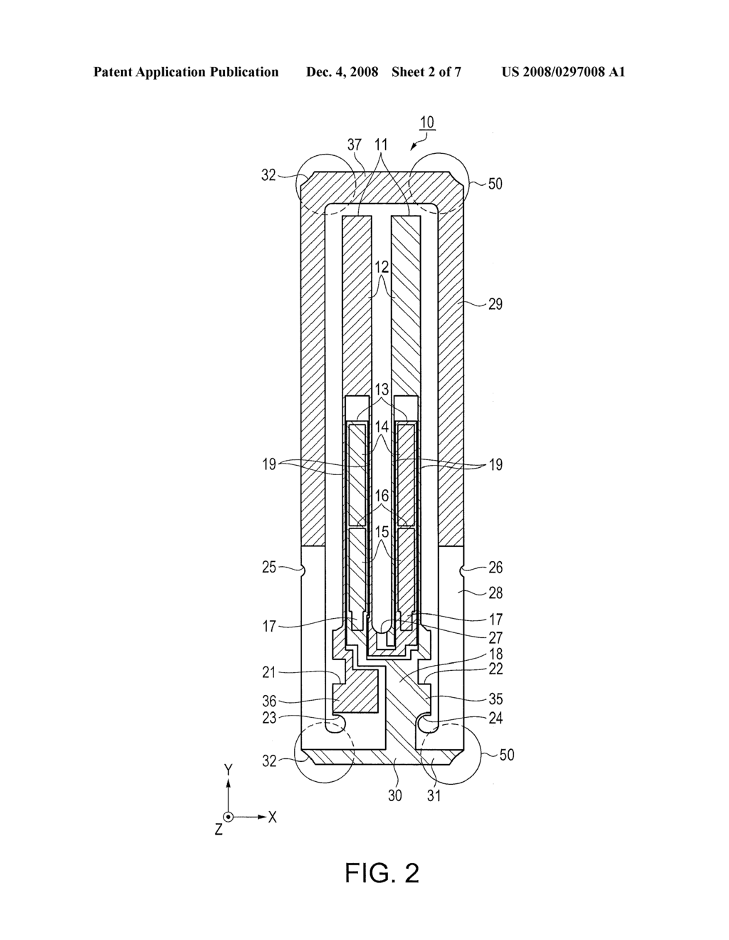 TUNING FORK RESONATOR ELEMENT AND TURNING FORK RESONATOR - diagram, schematic, and image 03