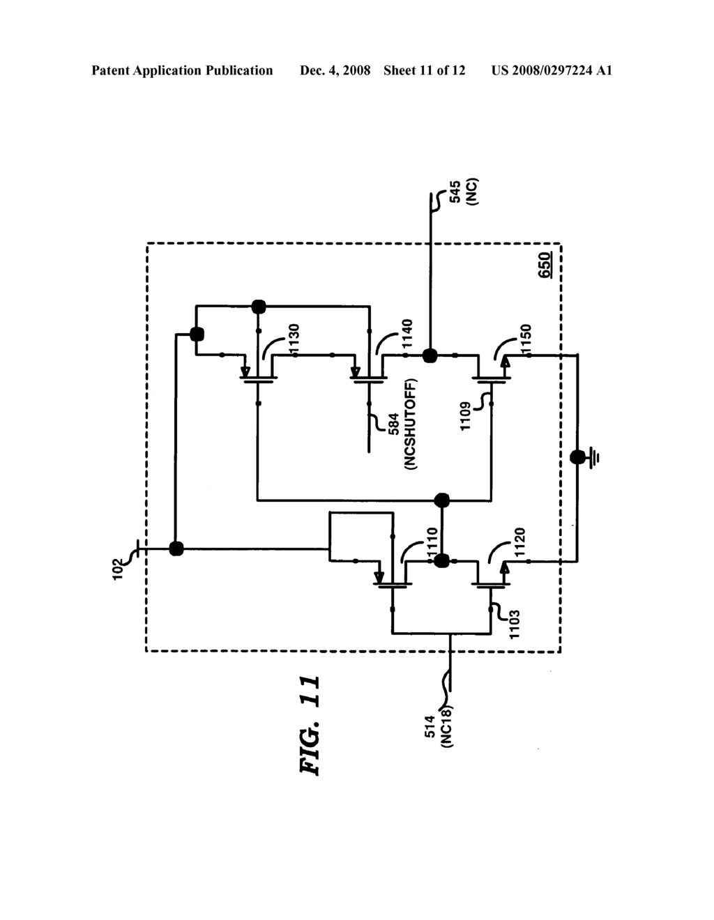 Minimizing Static Current Consumption While Providing Higher-Swing Output Signals when Components of an Integrated Circuit are Fabricated using a Lower-Voltage Process - diagram, schematic, and image 12