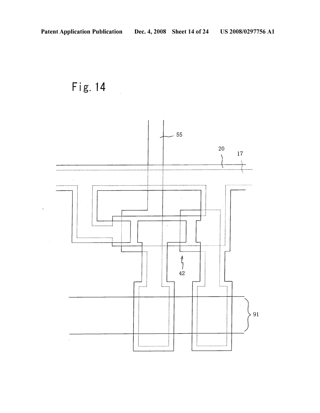 Transverse electric-field type liquid crystal display device, process of manufacturing the same, and scan-exposing device - diagram, schematic, and image 15