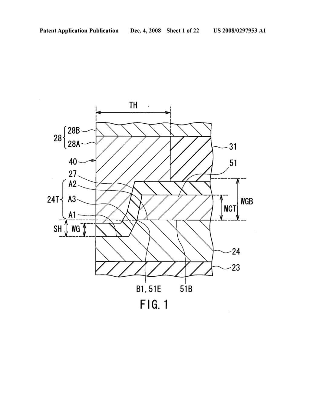 Magnetic head for perpendicular magnetic recording with a shield and method of manufacturing same - diagram, schematic, and image 02