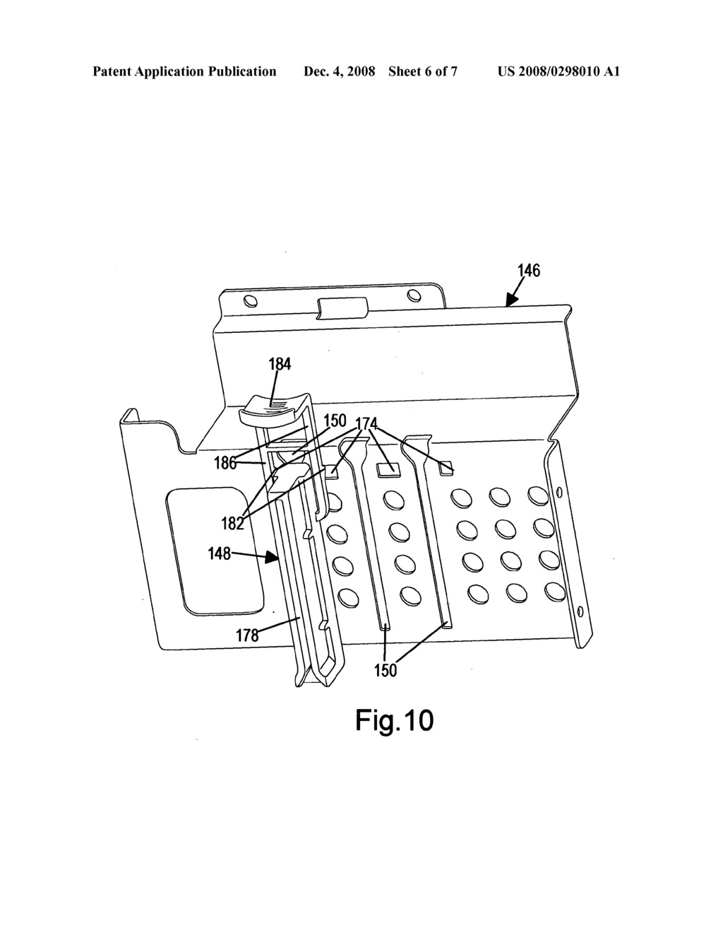 Card holder and bracket in computer system - diagram, schematic, and image 07