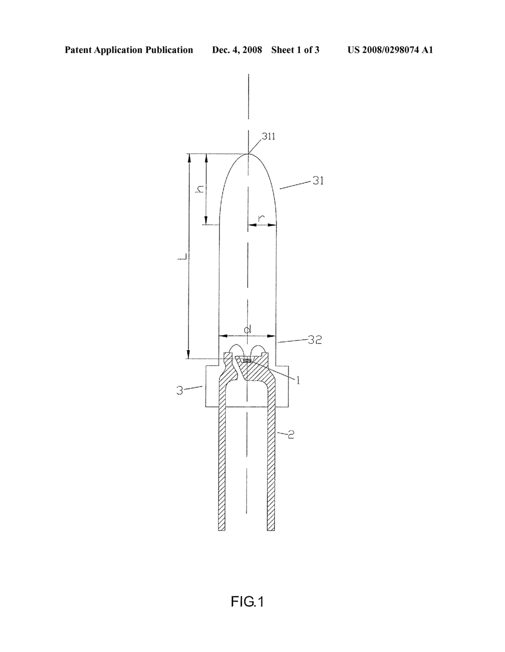 BULLET SHAPED LED BULB - diagram, schematic, and image 02