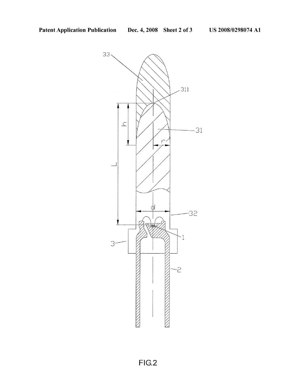 BULLET SHAPED LED BULB - diagram, schematic, and image 03