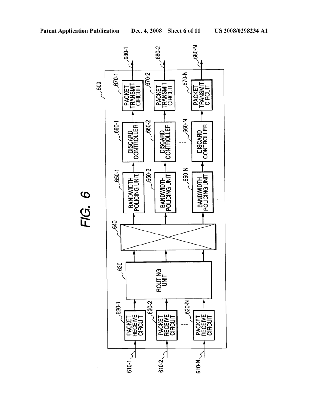 Bandwidth policing method and packet transfer apparatus with bandwidth policing function - diagram, schematic, and image 07