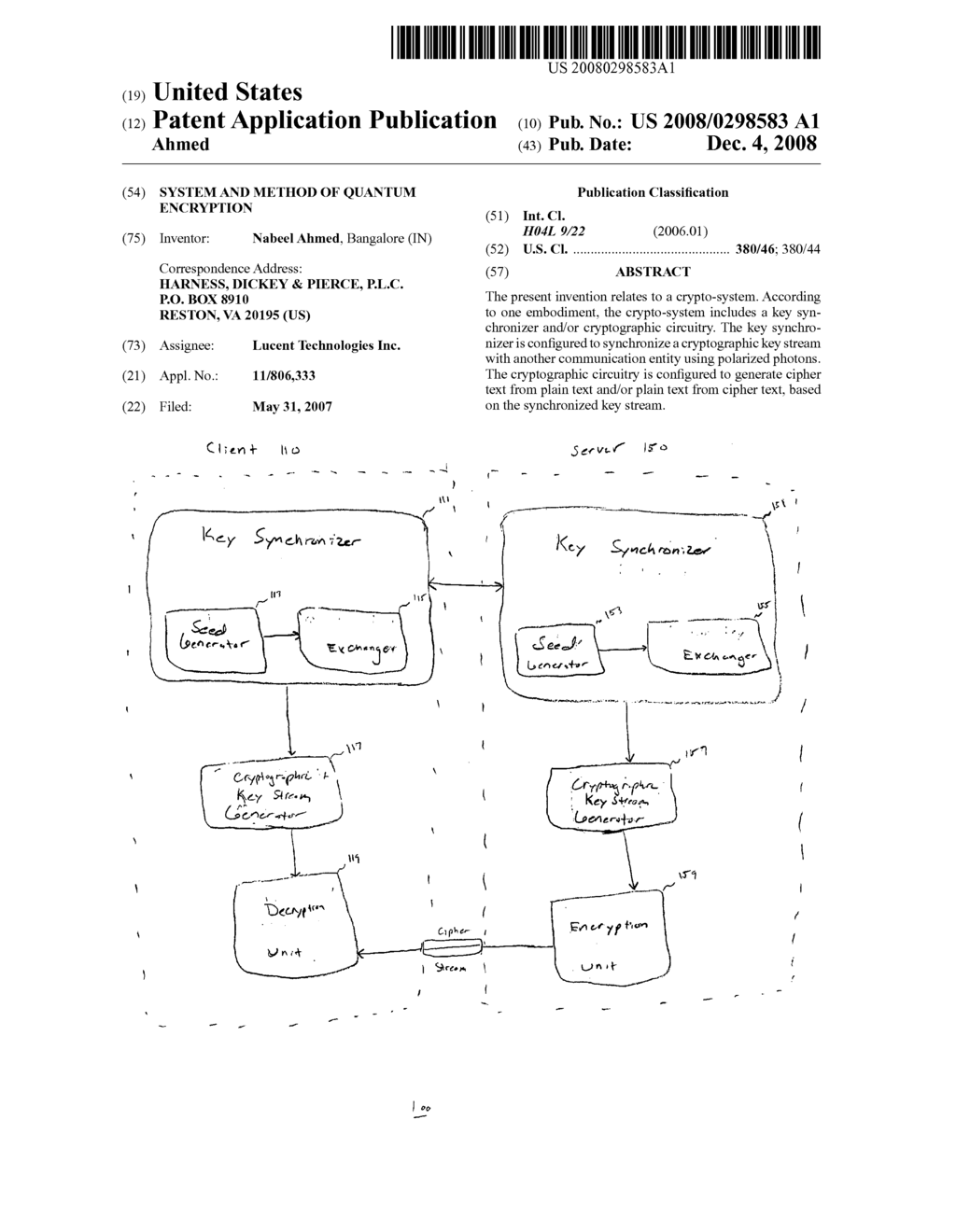 System and method of quantum encryption - diagram, schematic, and image 01