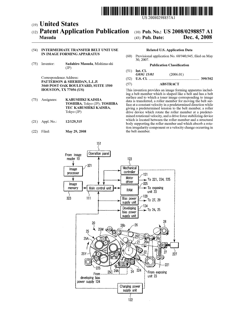 INTERMEDIATE TRANSFER BELT UNIT USE IN IMAGE FORMING APPARATUS - diagram, schematic, and image 01