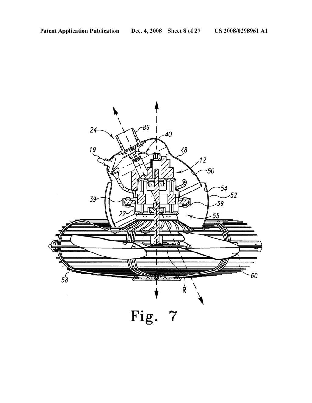 Fan assembly having improved hanger arrangement - diagram, schematic, and image 09