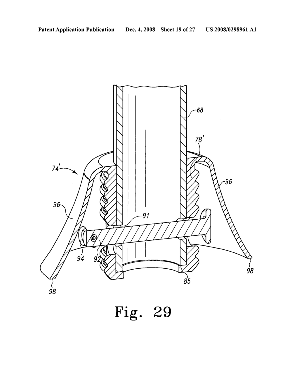 Fan assembly having improved hanger arrangement - diagram, schematic, and image 20