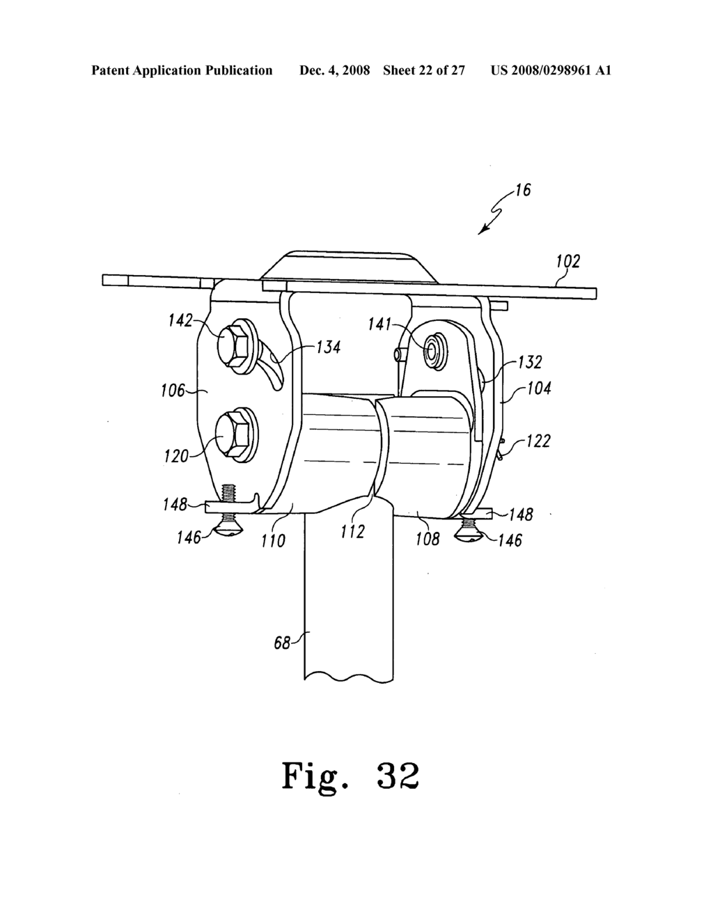 Fan assembly having improved hanger arrangement - diagram, schematic, and image 23