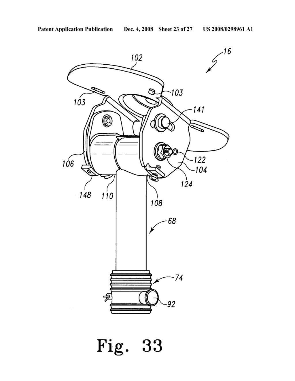 Fan assembly having improved hanger arrangement - diagram, schematic, and image 24