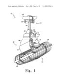 Fan assembly having protective motor housing that accommodates cyclic movement diagram and image