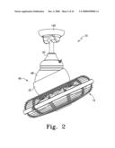 Fan assembly having protective motor housing that accommodates cyclic movement diagram and image