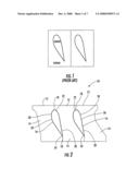 Turbine vane with divided turbine vane platform diagram and image