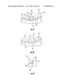 Turbine vane with divided turbine vane platform diagram and image