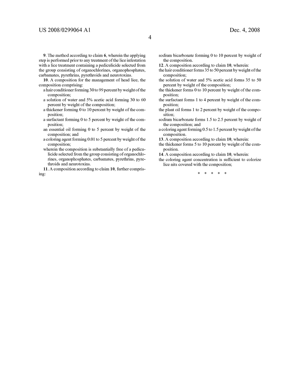 COMPOSITIONS AND METHOD FOR MANAGEMENT OF HEAD LICE - diagram, schematic, and image 05