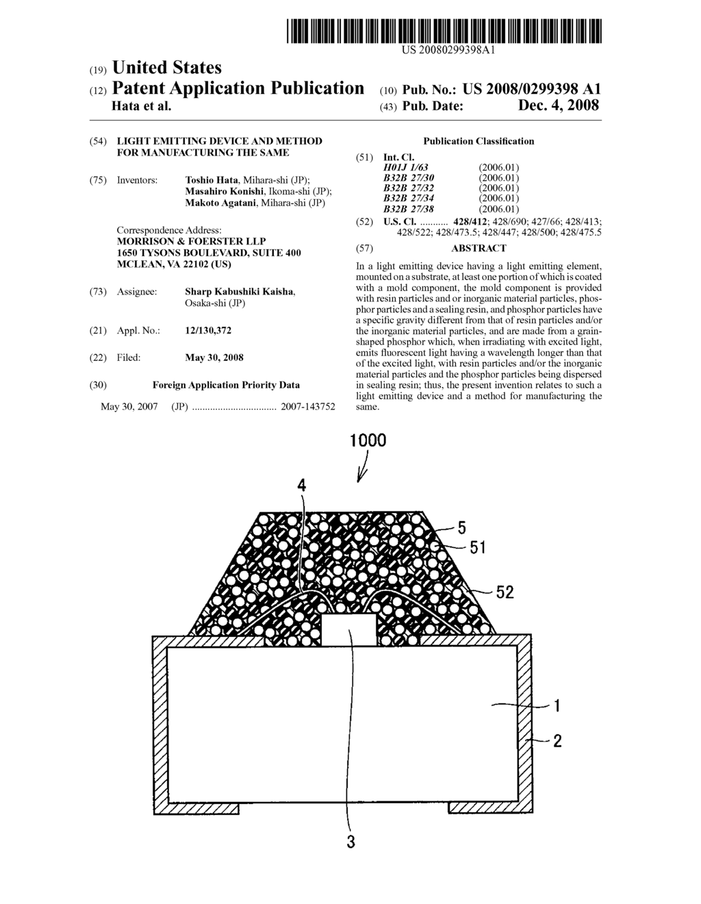 LIGHT EMITTING DEVICE AND METHOD FOR MANUFACTURING THE SAME - diagram, schematic, and image 01