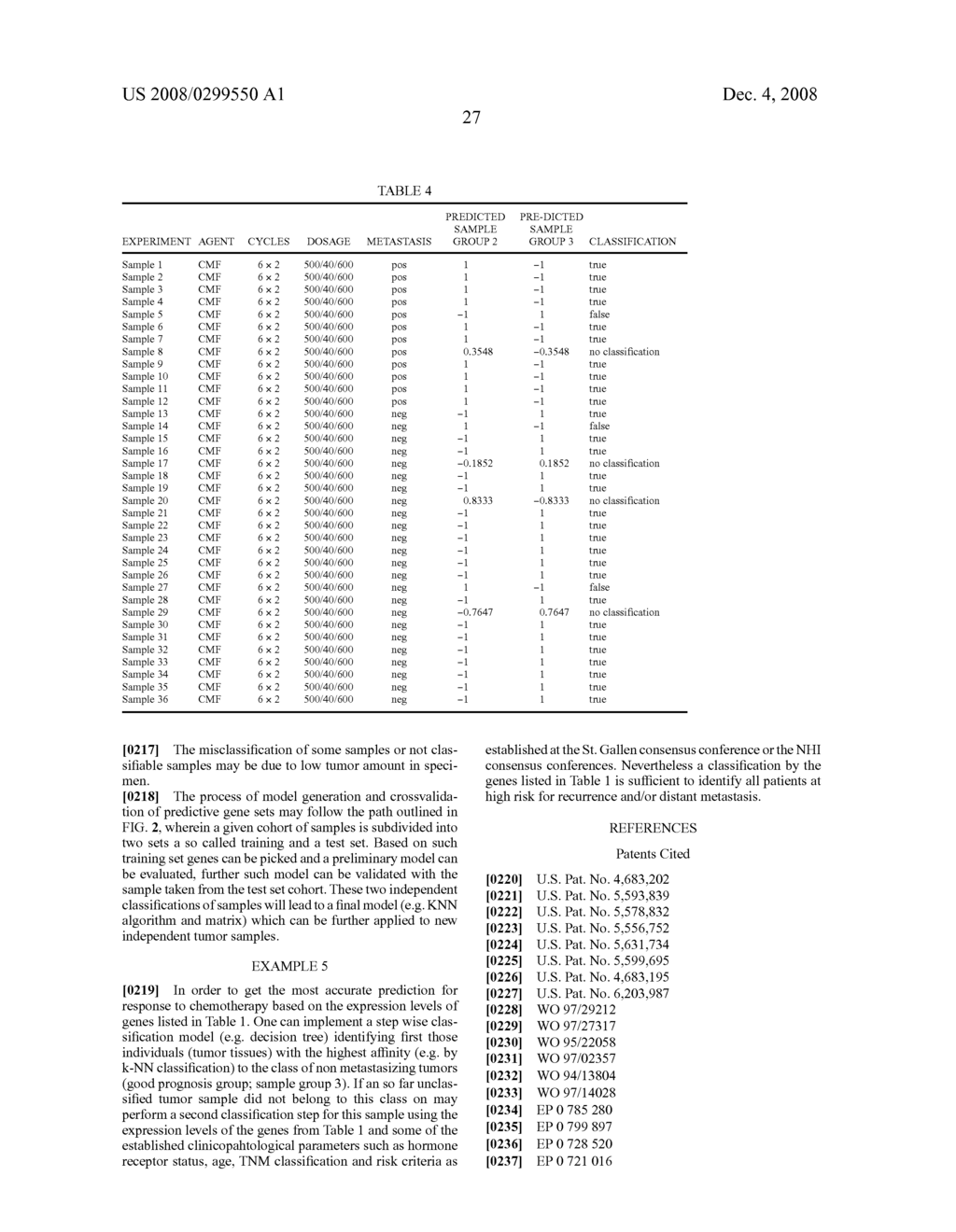 Methods and Kits For the Prediction of Therapeutic Success and Recurrence Free Survival In Cancer Therapy - diagram, schematic, and image 30