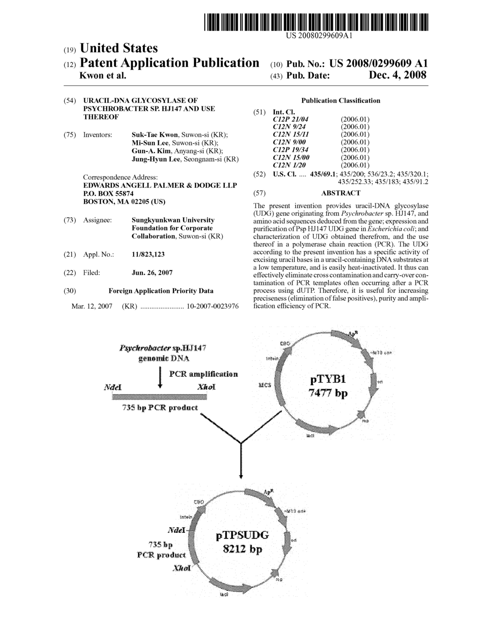 Uracil-DNA glycosylase of psychrobacter sp. HJ147 and use thereof - diagram, schematic, and image 01