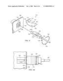 CONNECTOR RETAINERS AND METHODS OF SECURING A CONNECTOR IN A RECEPTACLE diagram and image