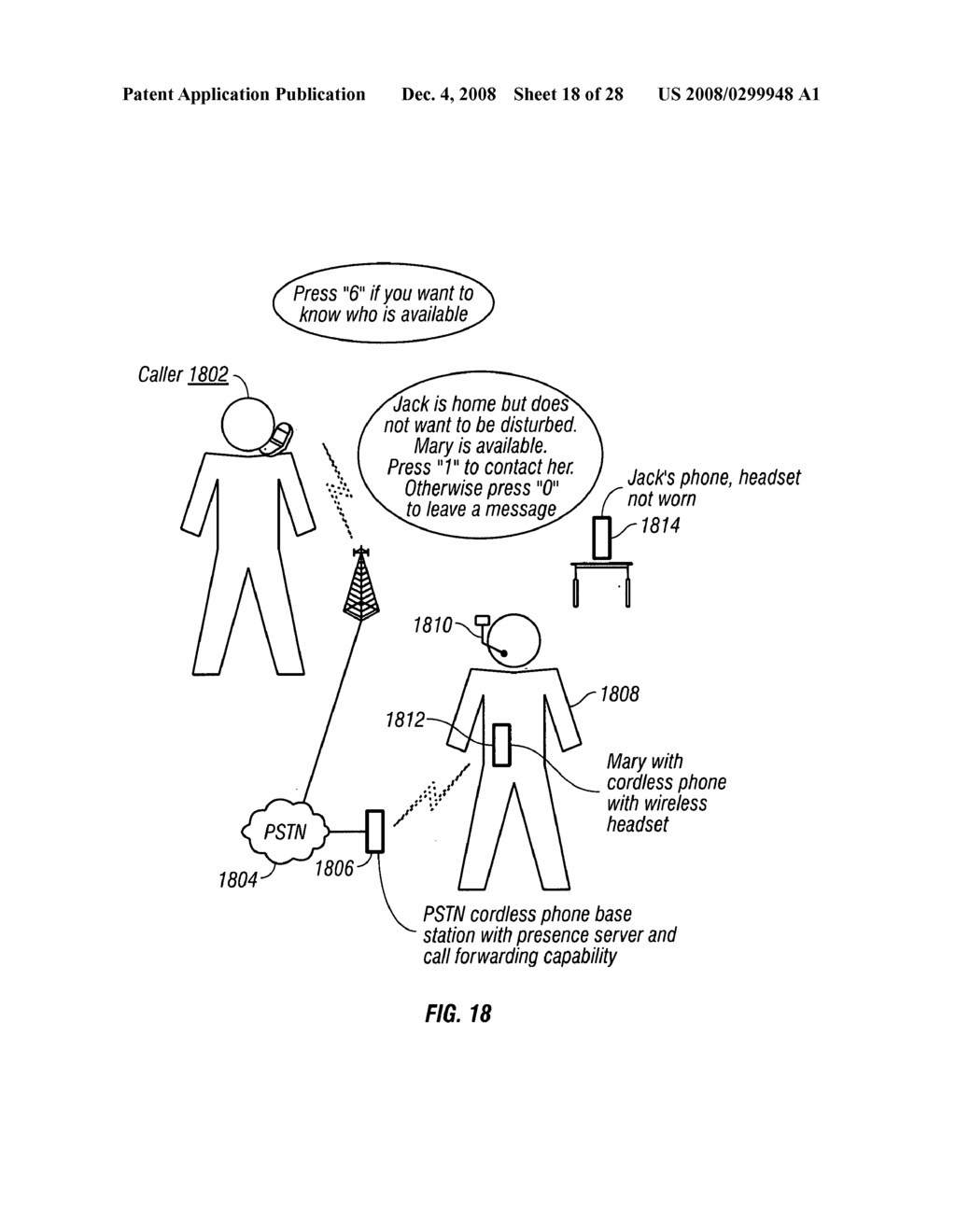 Presence over existing cellular and land-line telephone networks - diagram, schematic, and image 19