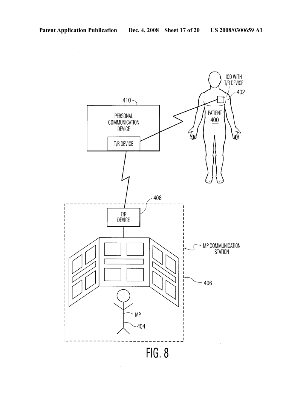 Implantable medical device which may be controlled from central station - diagram, schematic, and image 18