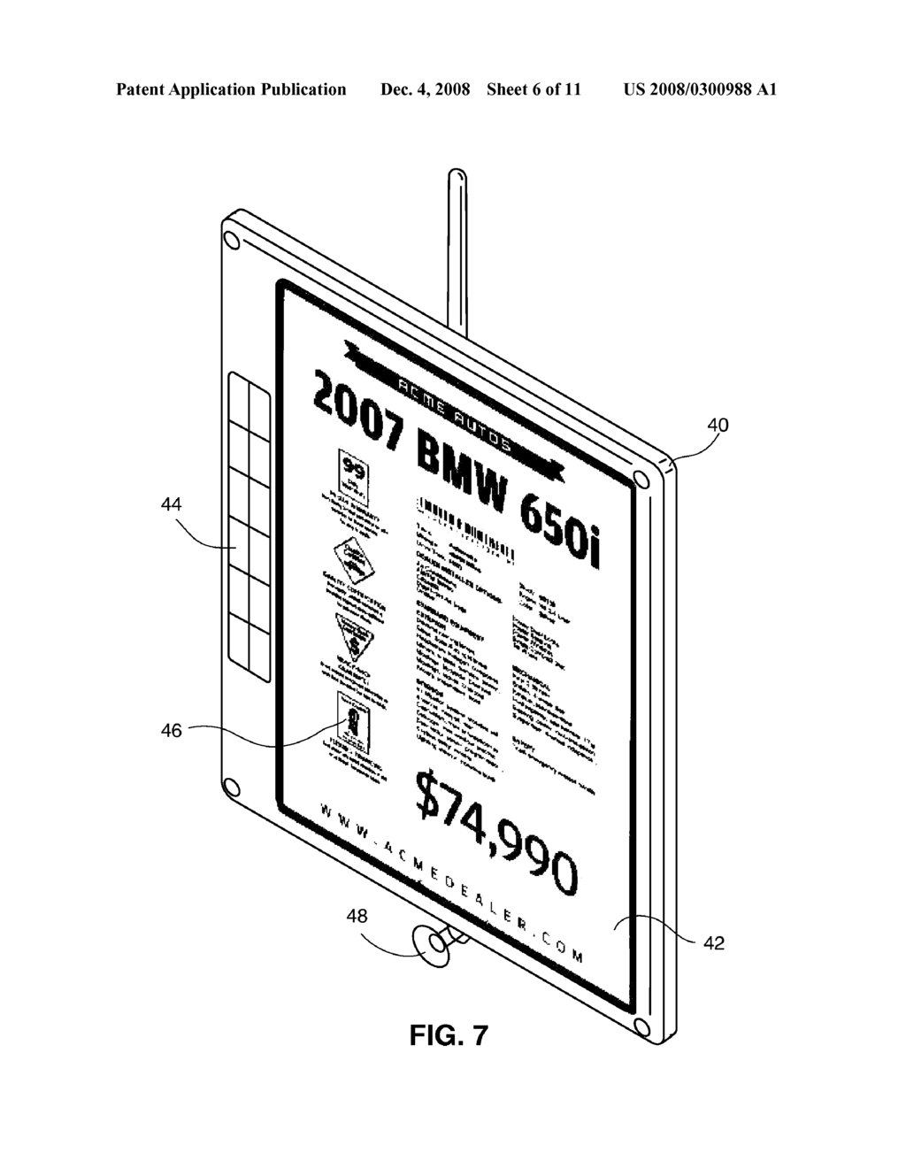 WIRELESS ELECTRONIC VEHICLE WINDOW DISPLAY SYSTEM - diagram, schematic, and image 07