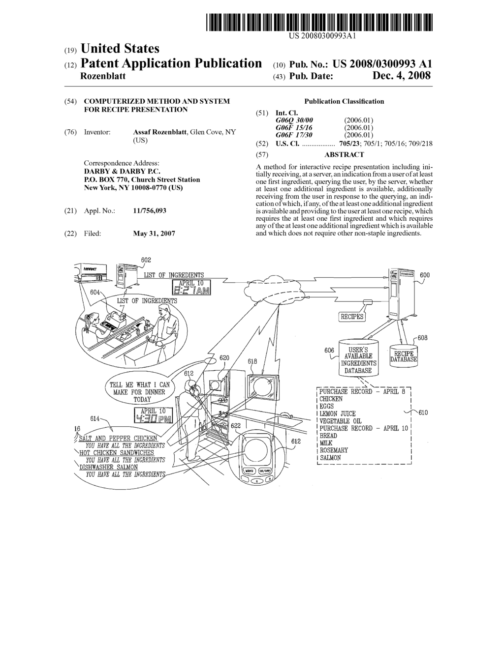 COMPUTERIZED METHOD AND SYSTEM FOR RECIPE PRESENTATION - diagram, schematic, and image 01