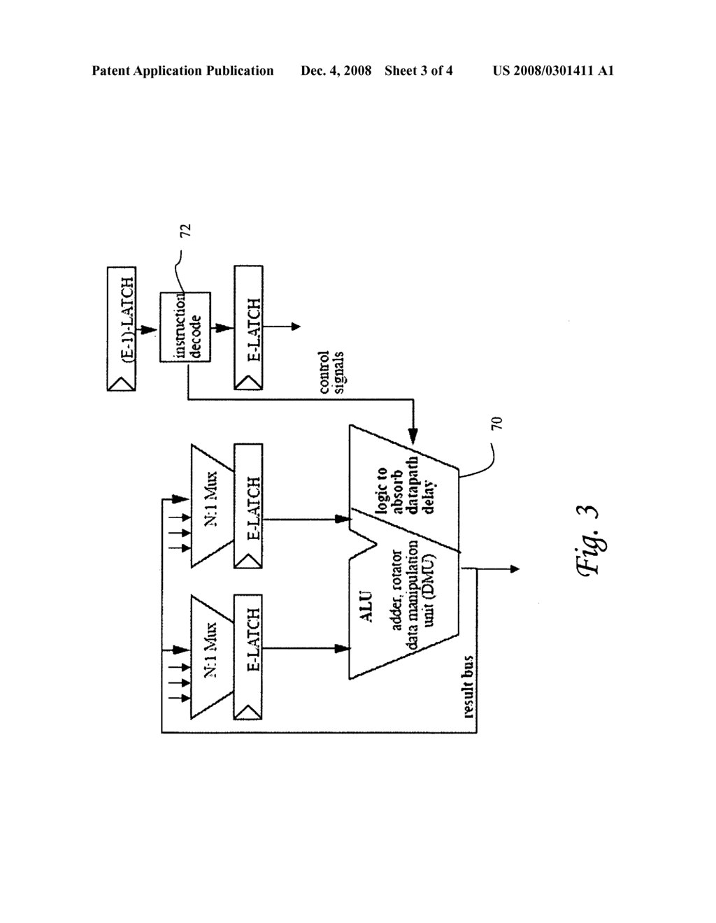 INVERTING DATA ON RESULT BUS TO PREPARE FOR INSTRUCTION IN THE NEXT CYCLE FOR HIGH FREQUENCY EXECUTION UNITS - diagram, schematic, and image 04