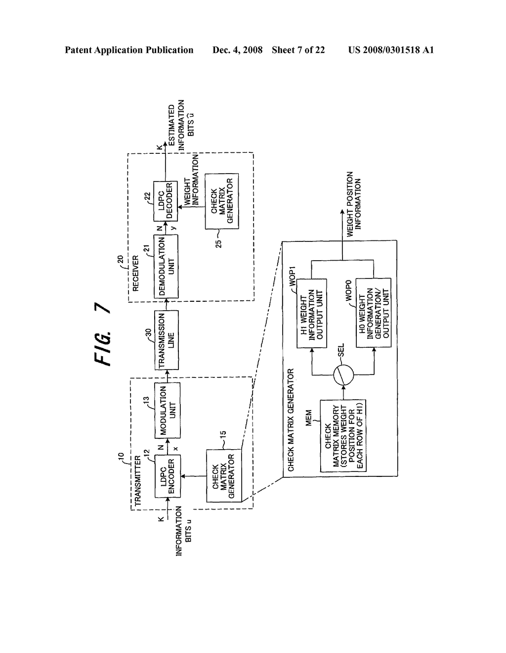 LDPC Check Matrix Generation Method, Check Matrix Generator, and Code Retransmission Method - diagram, schematic, and image 08