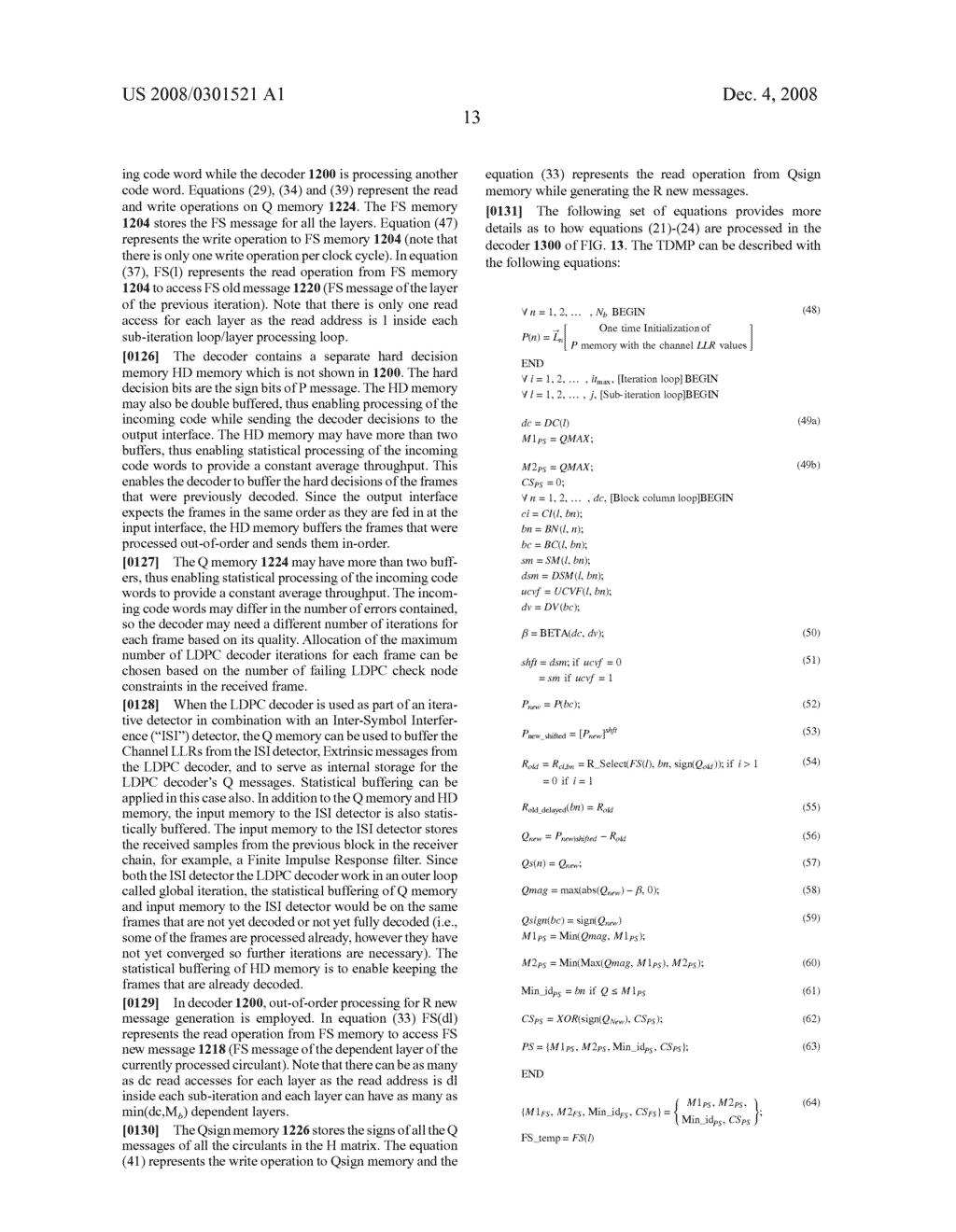 LOW DENSITY PARITY CHECK DECODER FOR IRREGULAR LDPC CODES - diagram, schematic, and image 40