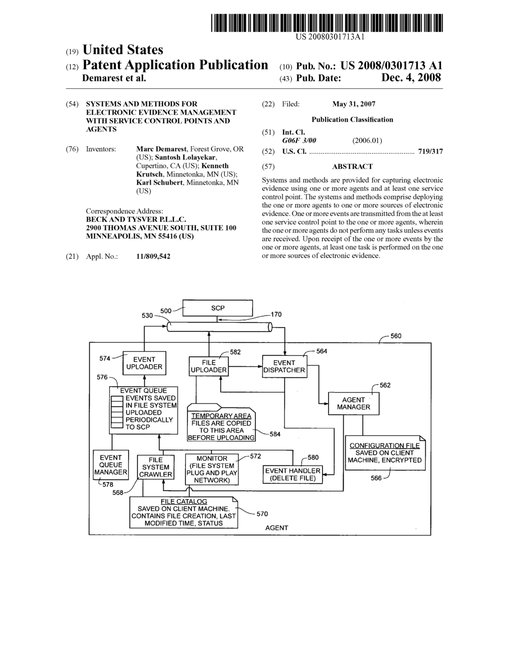 Systems and methods for electronic evidence management with service control points and agents - diagram, schematic, and image 01