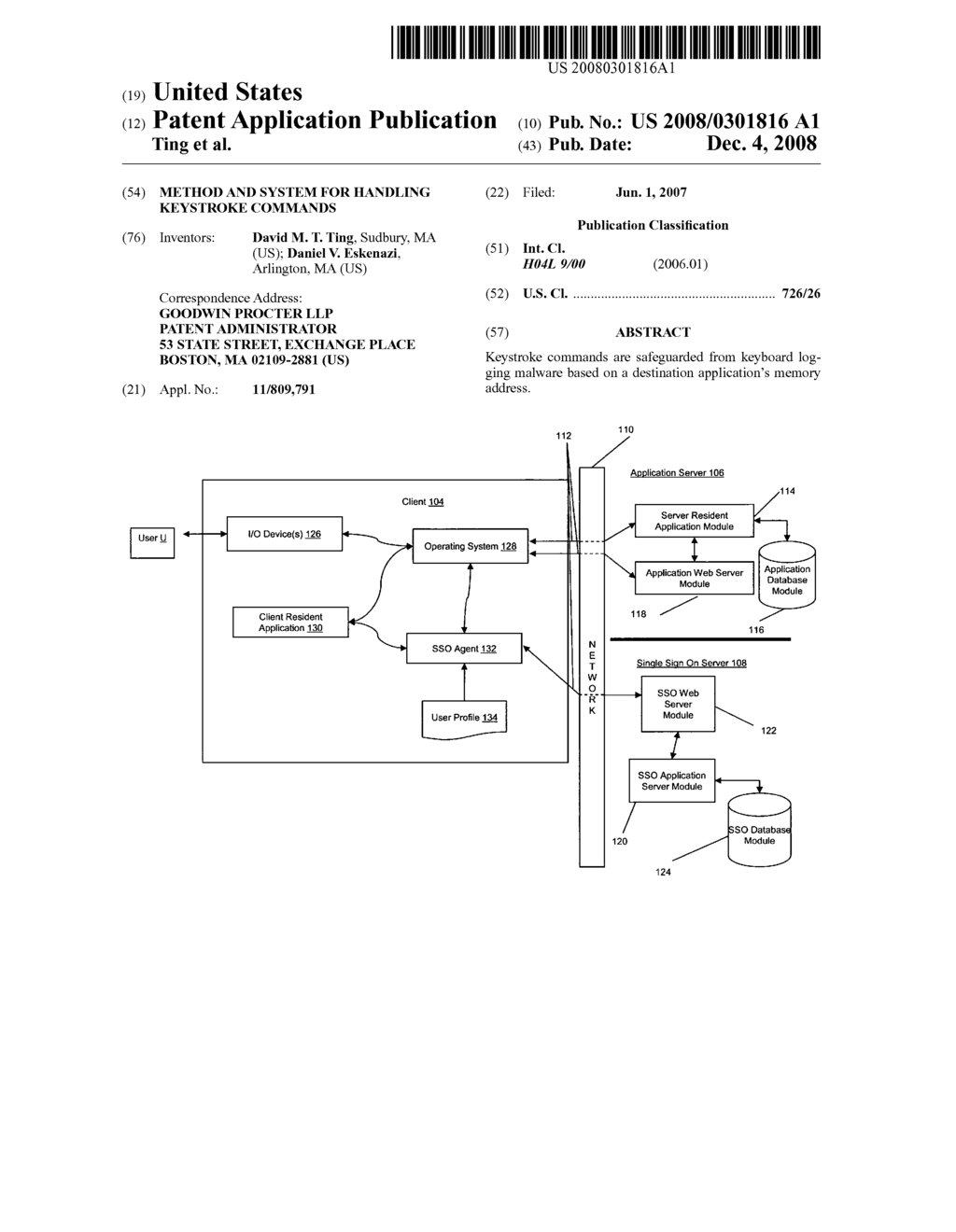 Method and system for handling keystroke commands - diagram, schematic, and image 01