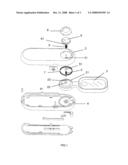 FLIP-OUT MECHANISM WITH SAFETY PRESS-BUTTON FOR A FOLDABLE DEVICE diagram and image