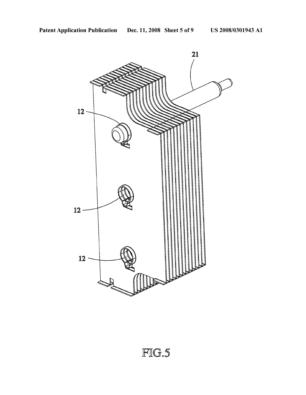 Method of combining heat pipe and fins and the assembly thereof - diagram, schematic, and image 06