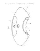 Cross laser device for installation of plate-shaped or board-shaped floor covering elements diagram and image