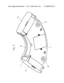 Cross laser device for installation of plate-shaped or board-shaped floor covering elements diagram and image