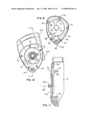 Chalk line apparatus with strategically located chalk fill opening diagram and image