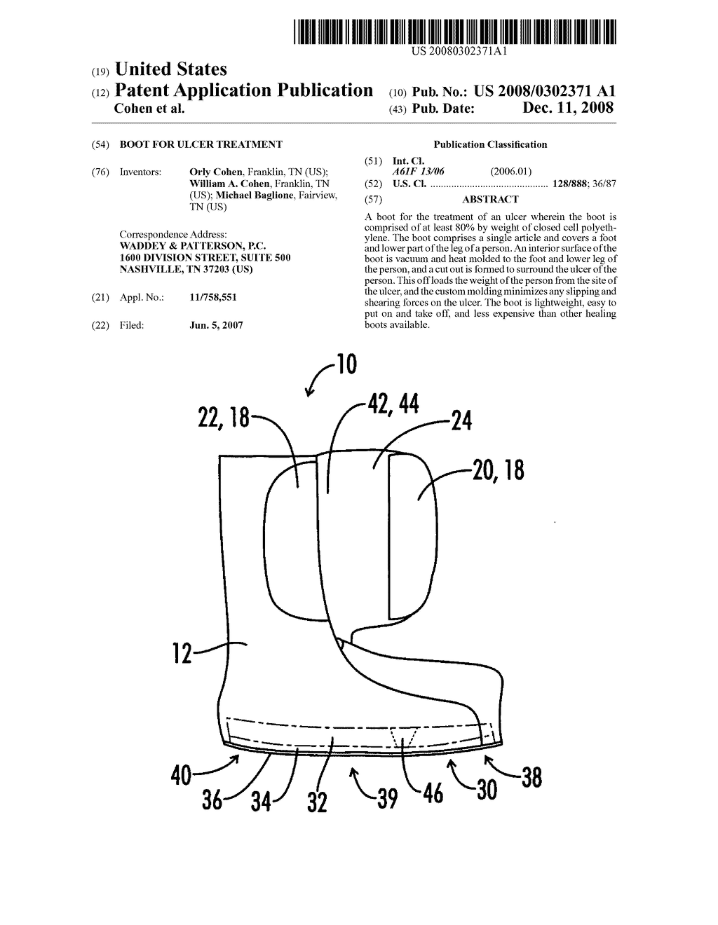 Boot for Ulcer Treatment - diagram, schematic, and image 01