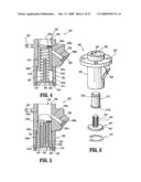 BOTTOM FILLABLE BOTTLES AND SYSTEMS FOR CHARGING THE SAME diagram and image