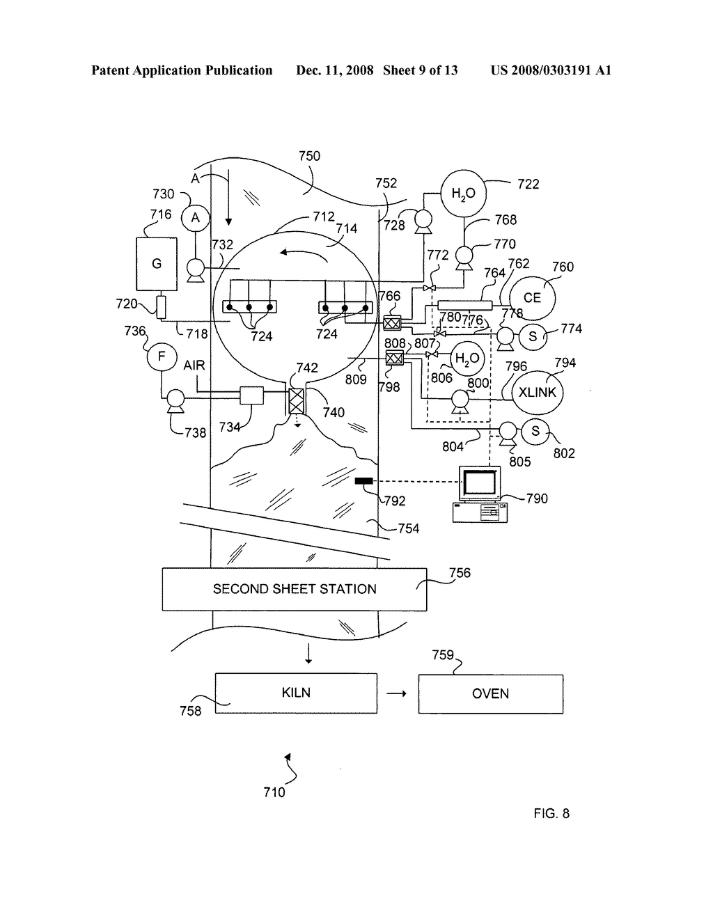 Methods and systems for preparing gypsum slurry containing a cellulose ether - diagram, schematic, and image 10