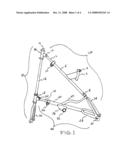 Collapsible bicycle frame diagram and image