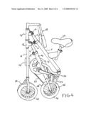 Collapsible bicycle frame diagram and image