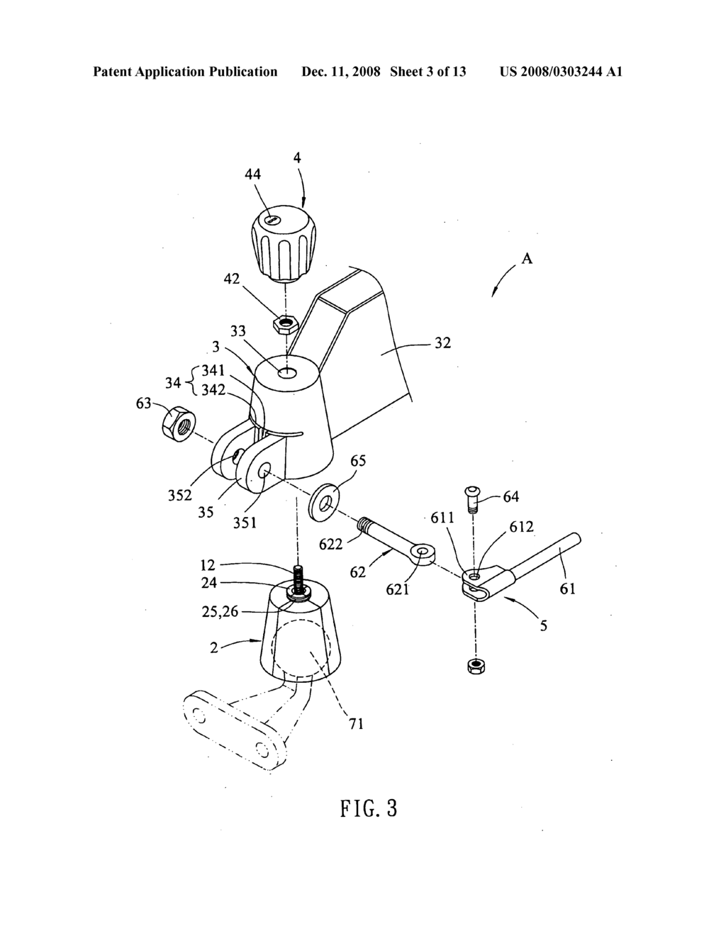 Securing device for connecting biycle rack to vehicle - diagram, schematic, and image 04