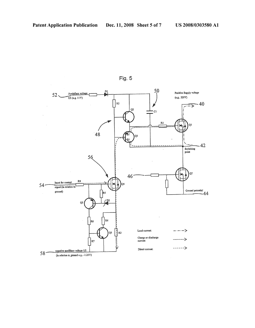 CONTROL CIRCUIT FOR A HIGH-SIDE SEMICONDUCTOR SWITCH FOR SWITCHING A SUPPLY VOLTAGE - diagram, schematic, and image 06
