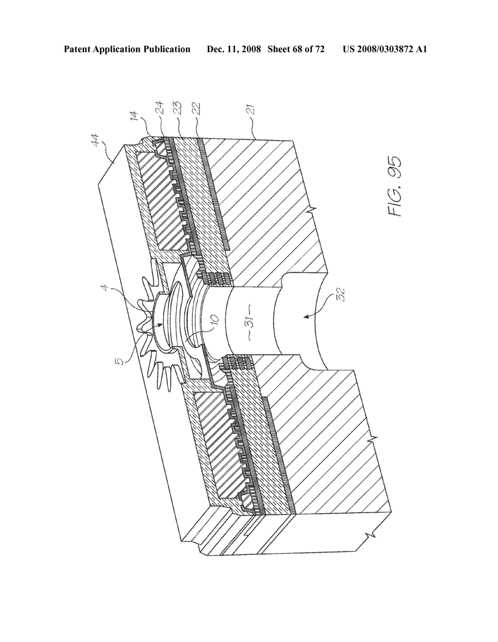 NOZZLE ARRANGEMENT FOR AN INKJET PRINTER CONFIGURED TO MINIMIZE THERMAL LOSSES - diagram, schematic, and image 69