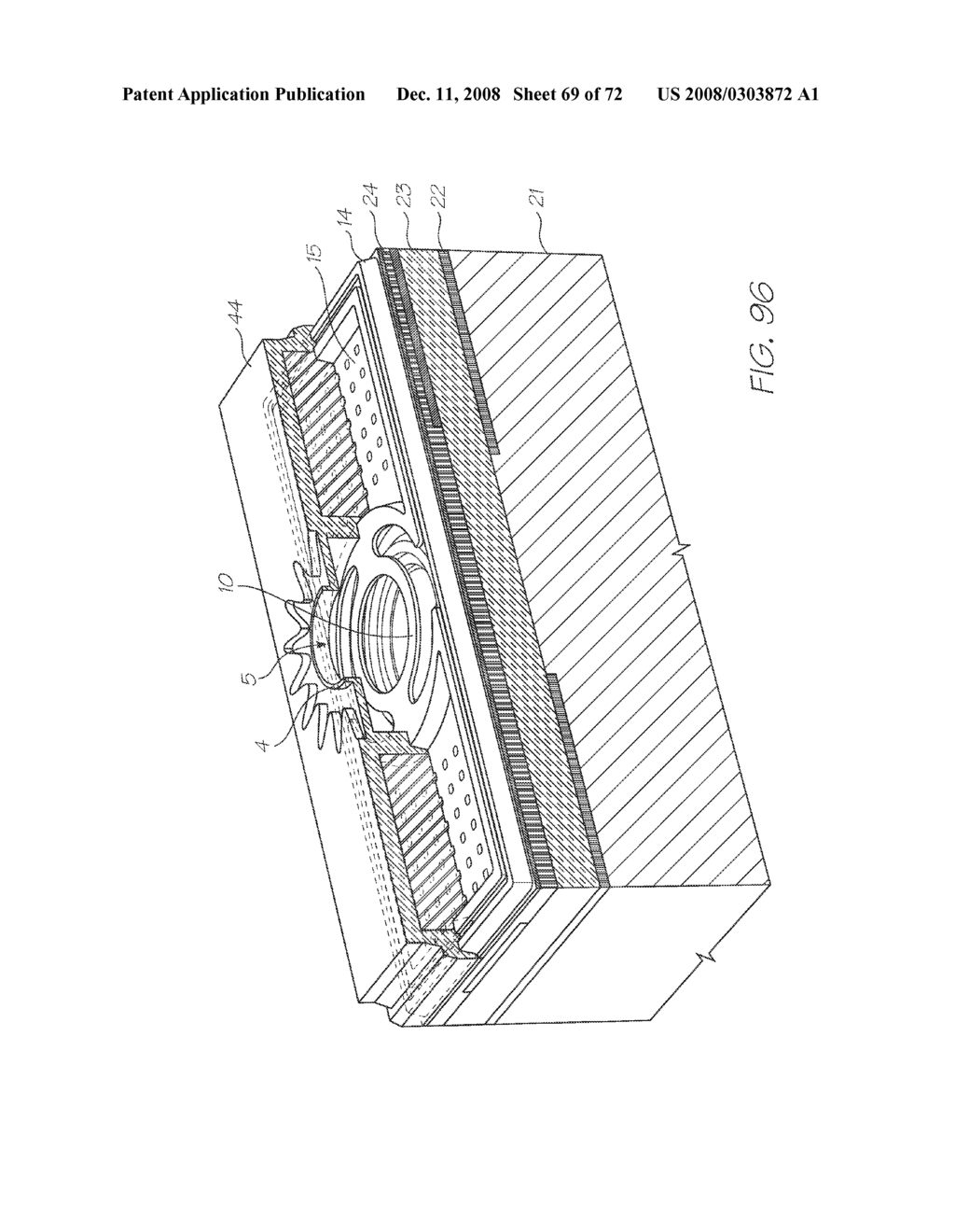 NOZZLE ARRANGEMENT FOR AN INKJET PRINTER CONFIGURED TO MINIMIZE THERMAL LOSSES - diagram, schematic, and image 70