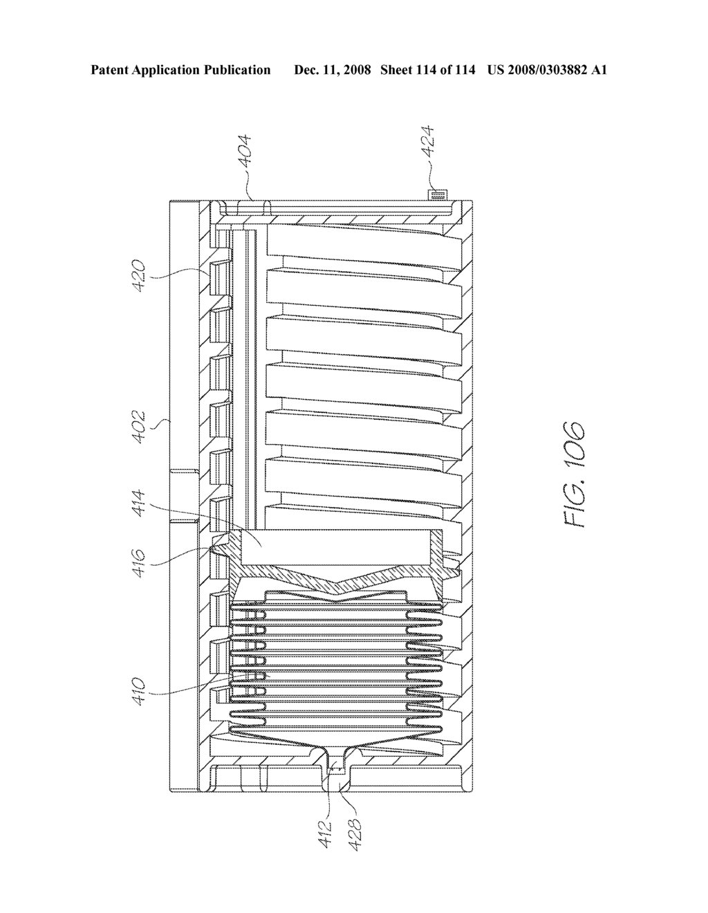 INK REFILL UNIT WITH INCREMENTAL INK EJECTION ACCUATED BY PRINT CARTRIDGE CRADLE - diagram, schematic, and image 115