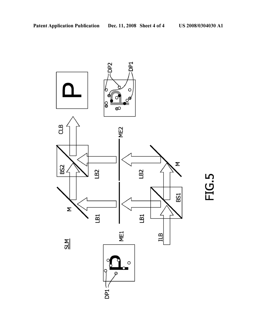 Spatial Light Modulator Device, Lithographic Apparatus, Display Device, Method of Producing a Light Beam Having a Spatial Light Pattern and Method of Manufacturing a Device - diagram, schematic, and image 05